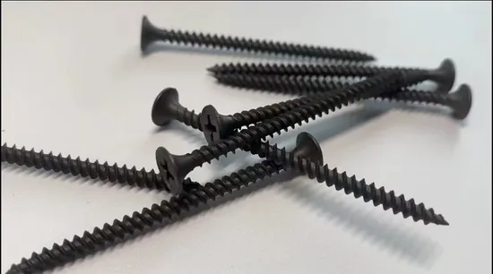 Tornillo de pared seca fosfatado negro de alta calidad, buenos precios, anti